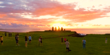 RapaNui AhuTahai fixed point：Afu Tahai Sunset Viewpoint